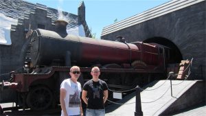 Michael och Kevin i Harry Potterland