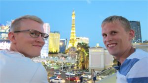 Kevin och Michael njuter av Las Vegas