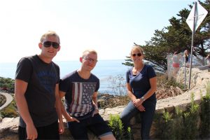 Michael, Kevin och Christina längs Highway1